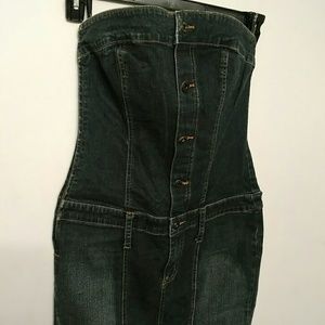 Baby Phat denim strapless dress